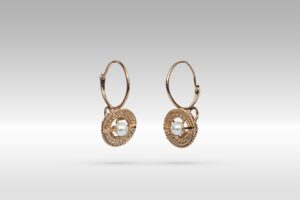 Košarasta naušnica, pozlaćena mjed